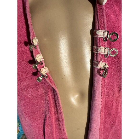 Vintage 1960s Jer Sea Swim Cover Up Women's Sleeveless Terry Collar pink 12/13 - Picture 9 of 11